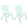 JOON Stackable Plastic Kids Learning Chairs, Mint Green, 20.5x12.75X11 Inches, 2-Pack (Pack of 2)