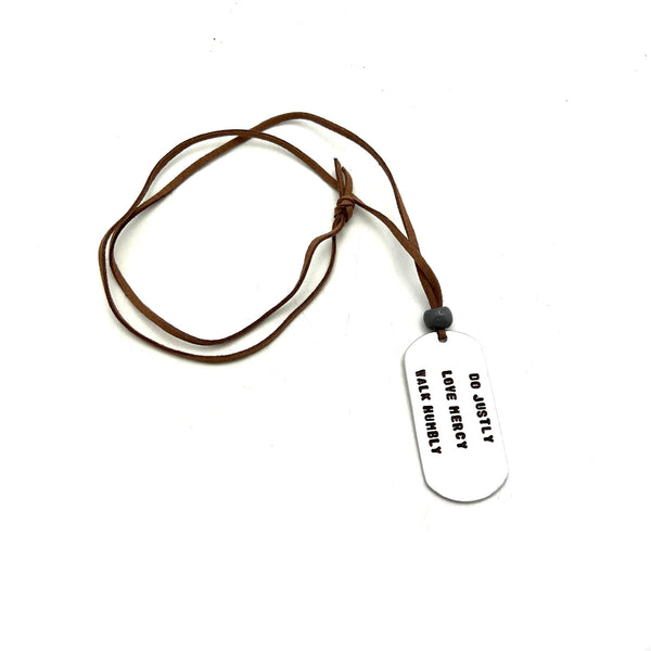 Recycled Aluminum Tag Necklace