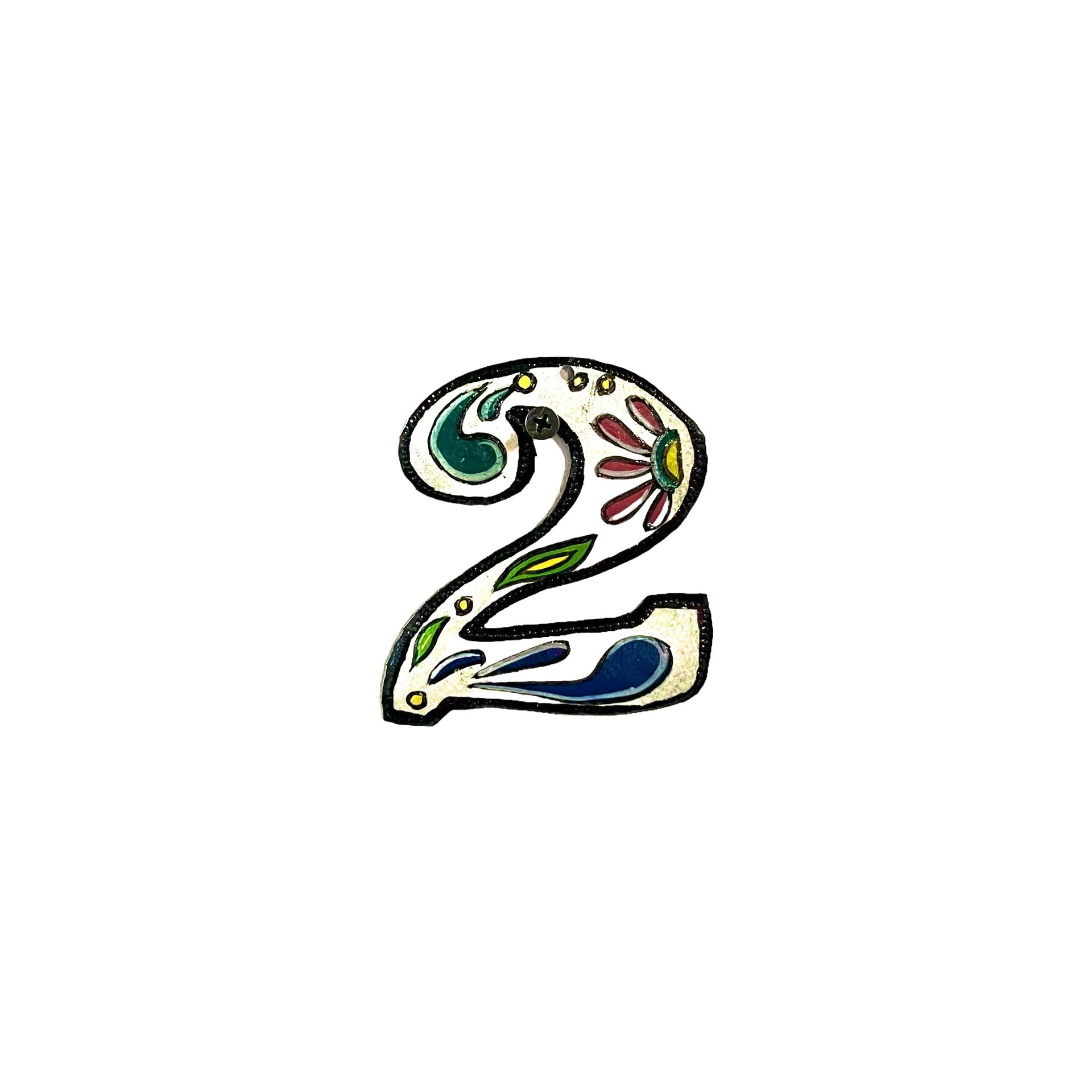 Painted Numbers - White