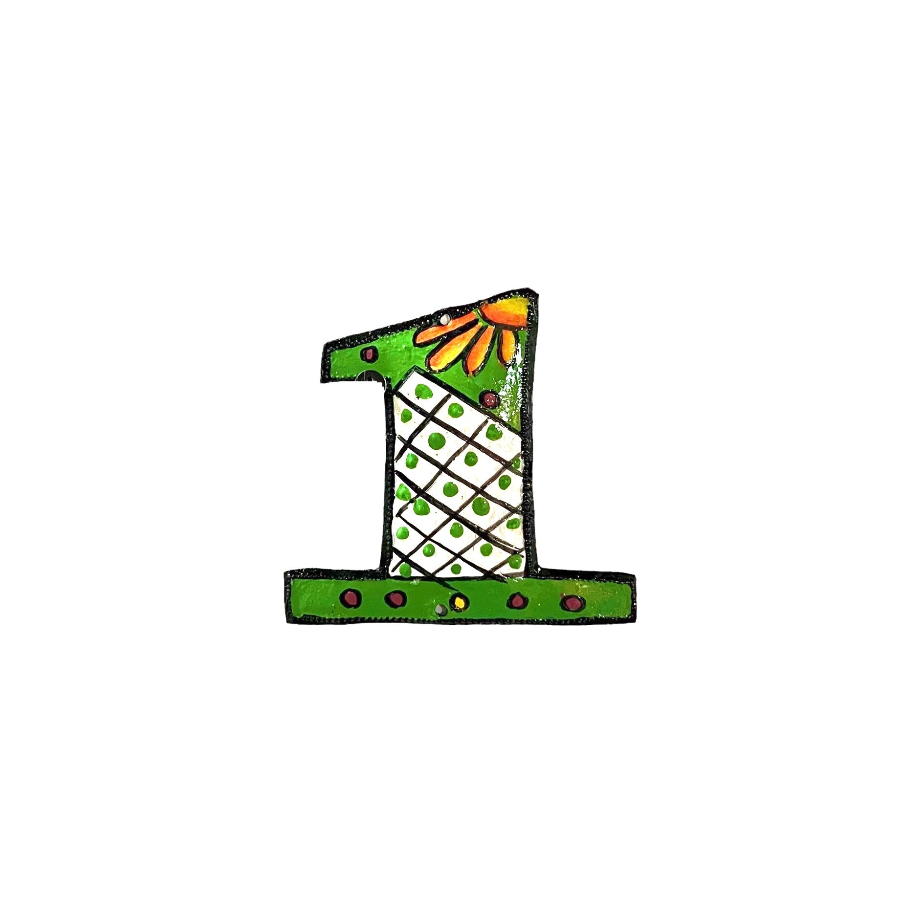 Painted Numbers - Green