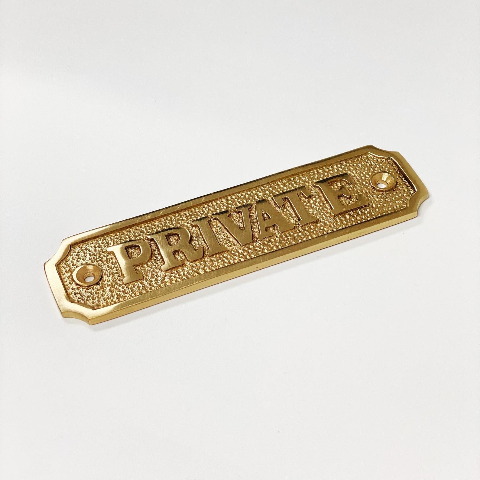 Brass Door Sign 