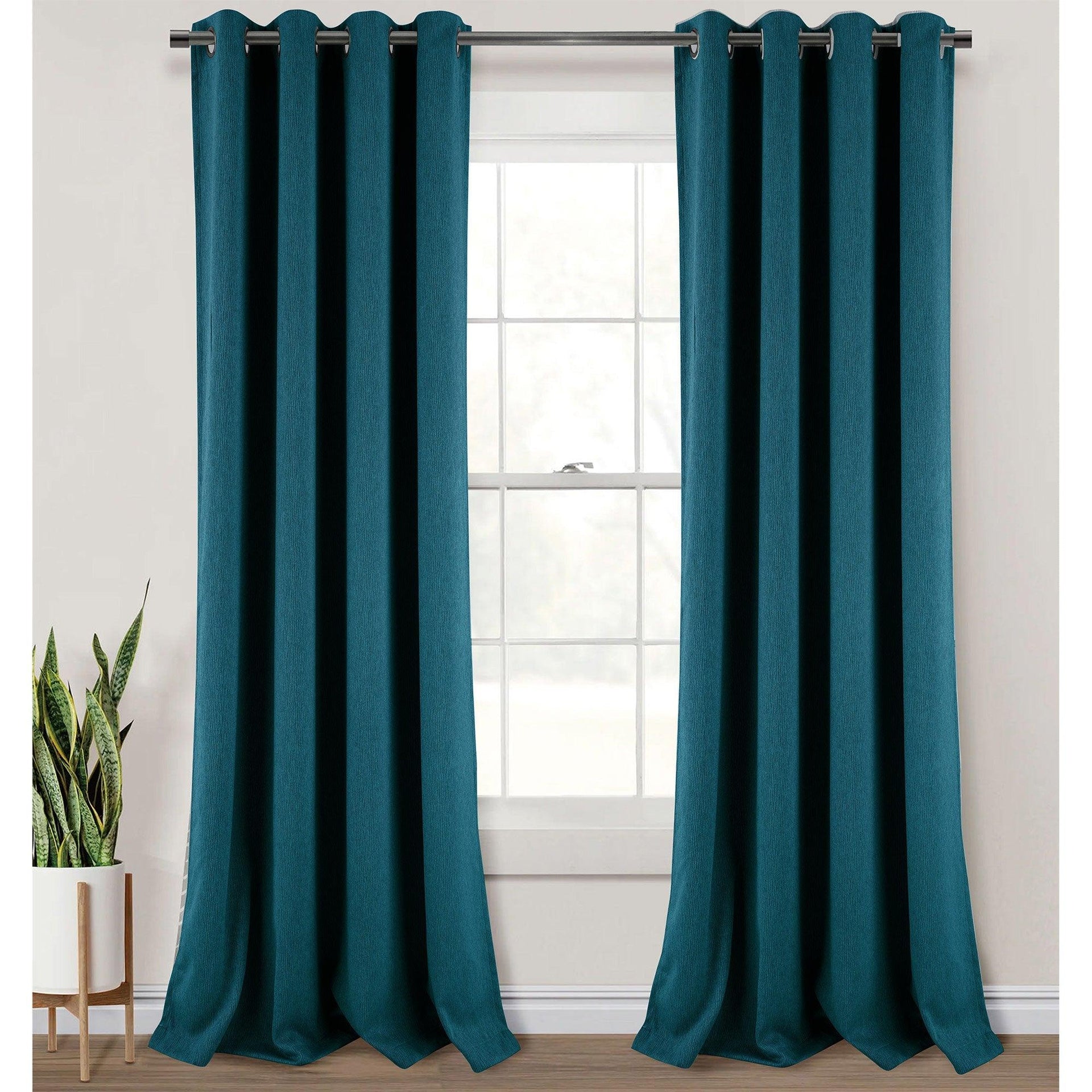 Salem Faux Linen Room Darkening Grommet Window Panel, 54x84 Inches