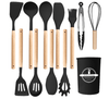 Silicone Kitchenware Set Of 12 - Black Jade 12-piece Set 700g