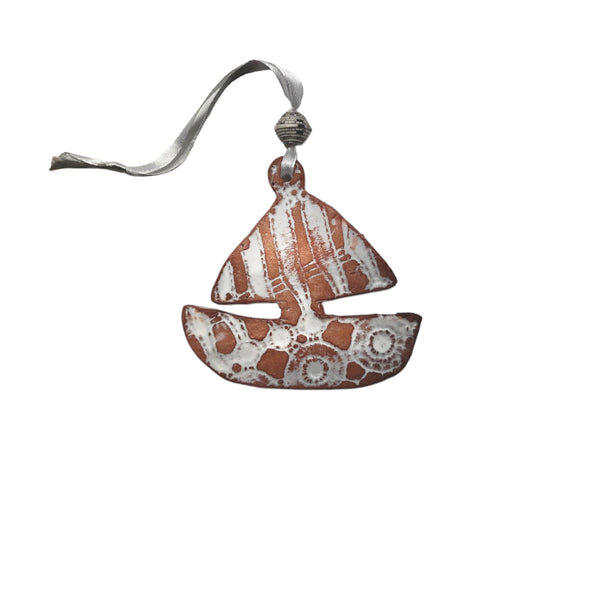 Sailboat Ceramic Ornament