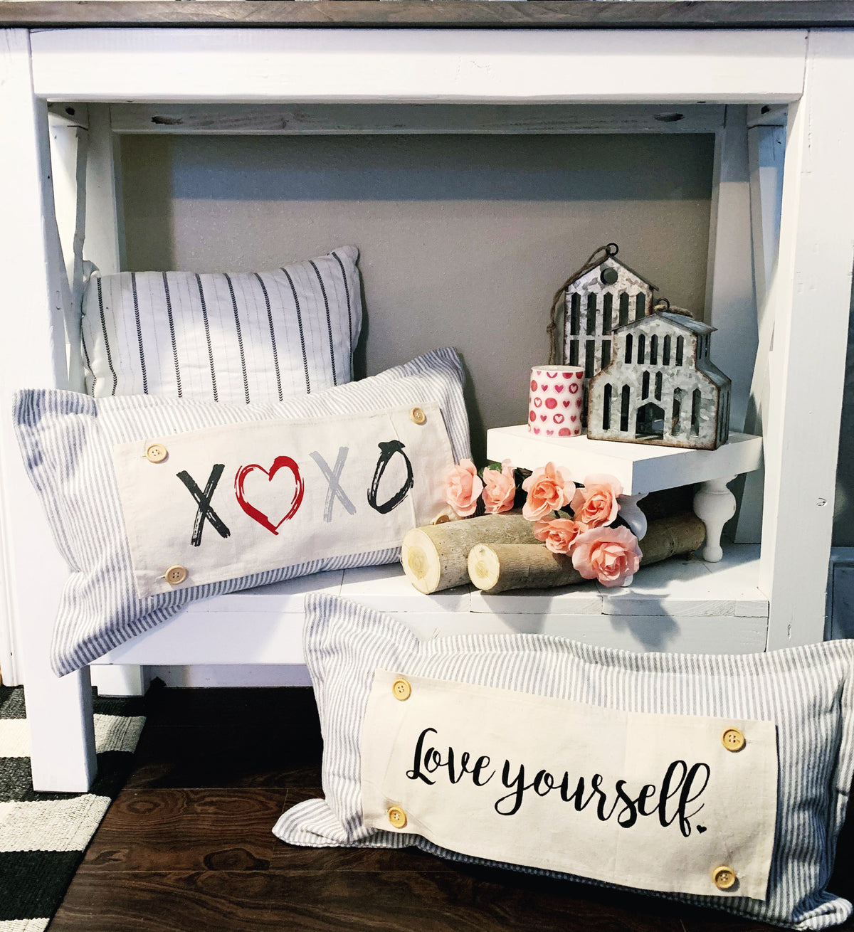 PANEL ONLY:  RECTANGLE 
Holiday Panel: Valentines, Winter, Love, Hugs, Kisses, Passion, Red, Wife Husband, Boyfriend, Girlfriend, Spouse, Kids, Vintage, Farmhouse, Heart; XOXO