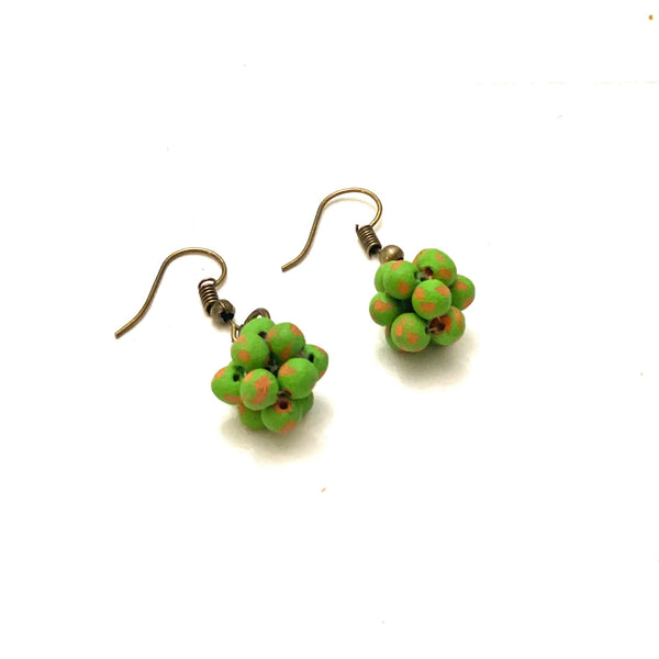 Micro-bead Ceramic Popcorn Earrings