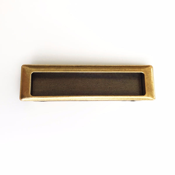 Recessed Antique Brass Closet and Drawer Pulls
