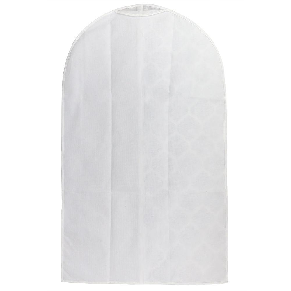 Home Basics Arabesque Non-Woven Suit Bag with Clear Window, White
