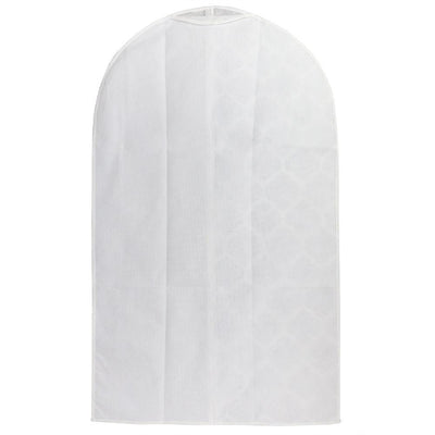 Home Basics Arabesque Non-Woven Suit Bag with Clear Window, White