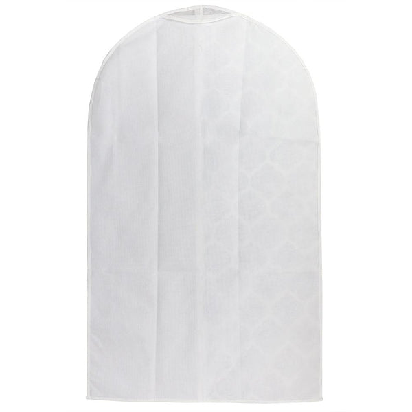 Home Basics Arabesque Non-Woven Suit Bag with Clear Window, White