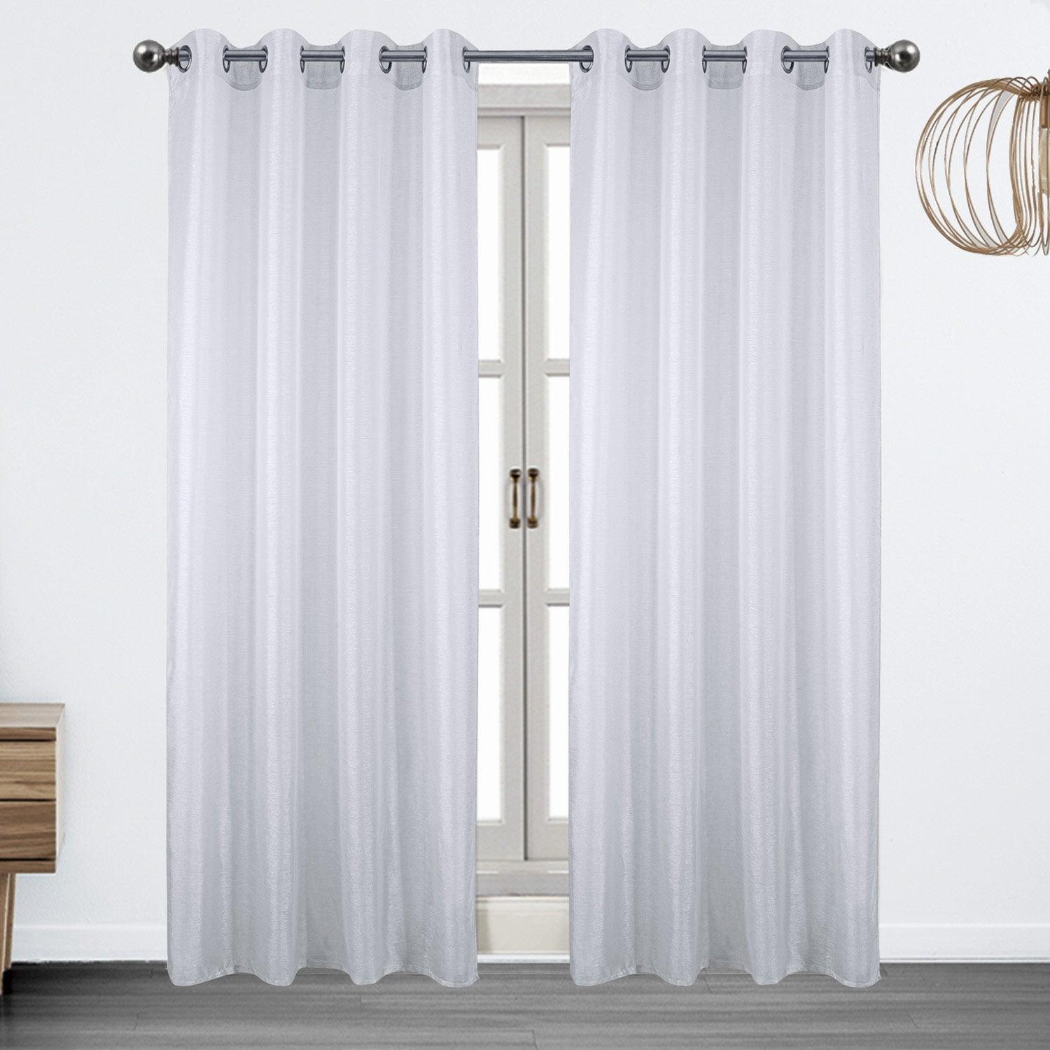 Brook Metallic Lurex Sheer Grommet Window Panel, 54x90 Inches