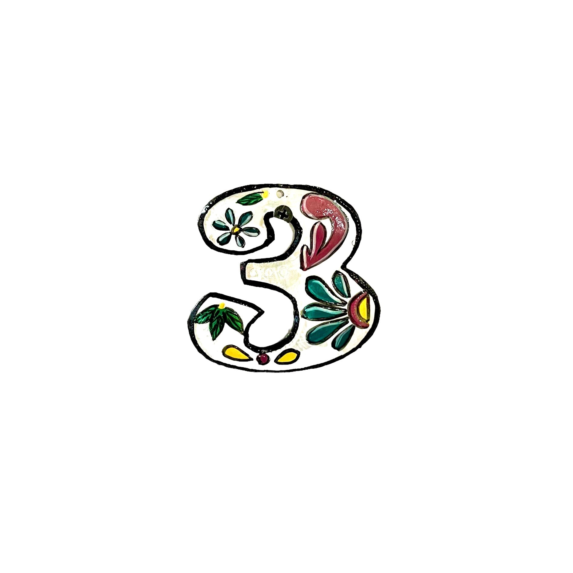 Painted Numbers - White