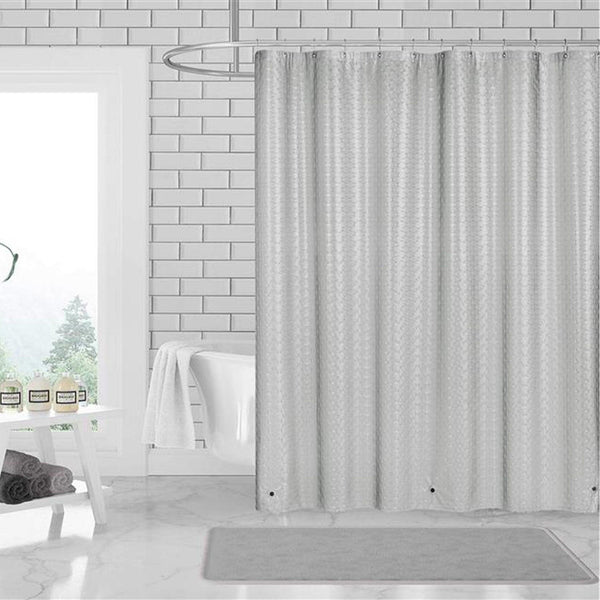 3D PEVA Sqaure Grommet Shower Liner With Magnetic Weighted Bottom, 70x72 Inches