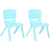 JOON Stackable Plastic Kids Learning Chairs, Baby Blue, 20.5x12.75X11 Inches, 2-Pack (Pack of 2)
