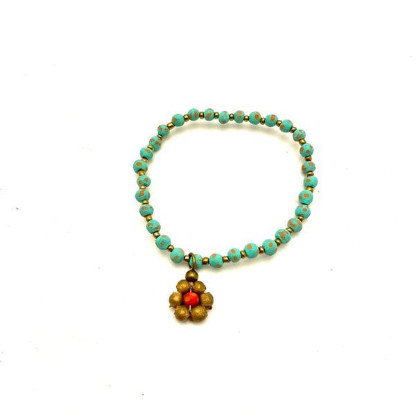 Ceramic Daisy Bracelet