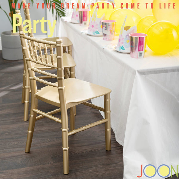 JOON 2 Pack Kids Tiffany Chiavari Chairs, 25x13x14.5 Inches