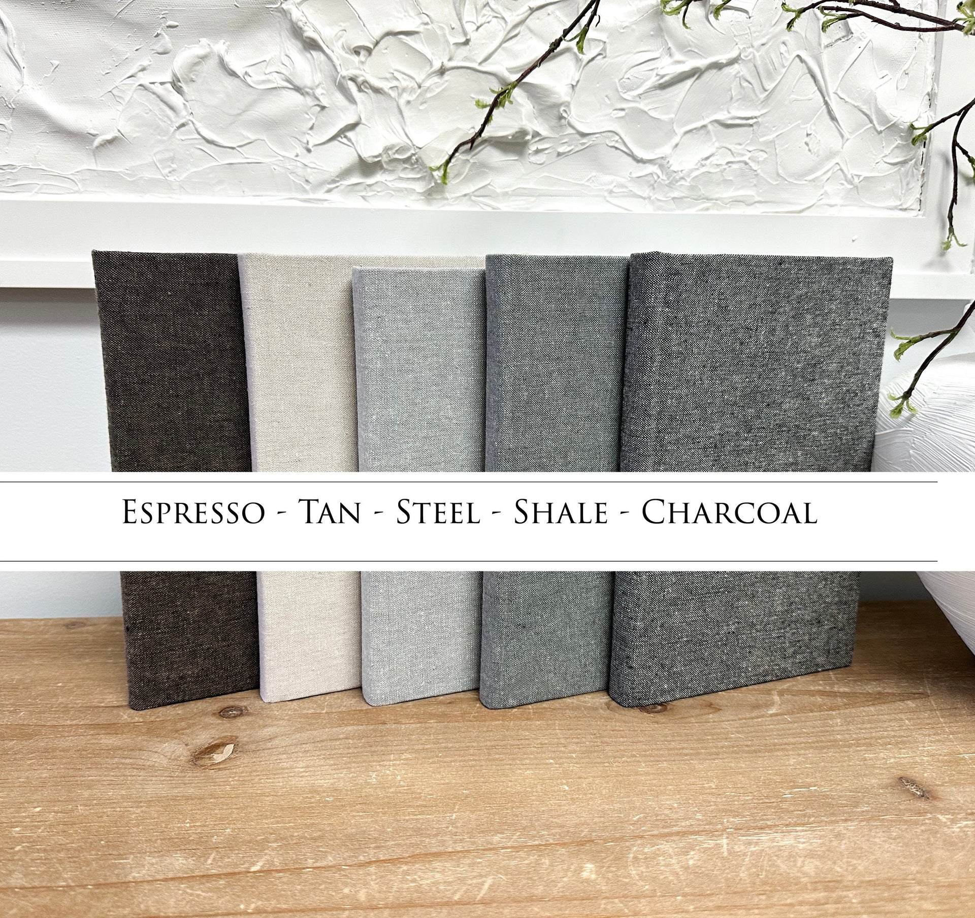Skinny Fabric Covered Books