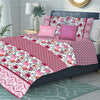Camilla Oversized 5-Piece Floral Reversible Quilt Set, Pink