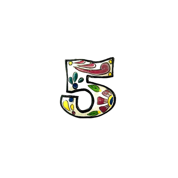 Painted Numbers - White