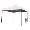 Just Relax Folding Gazebo Canopy Tent, White, 10x10 Feet