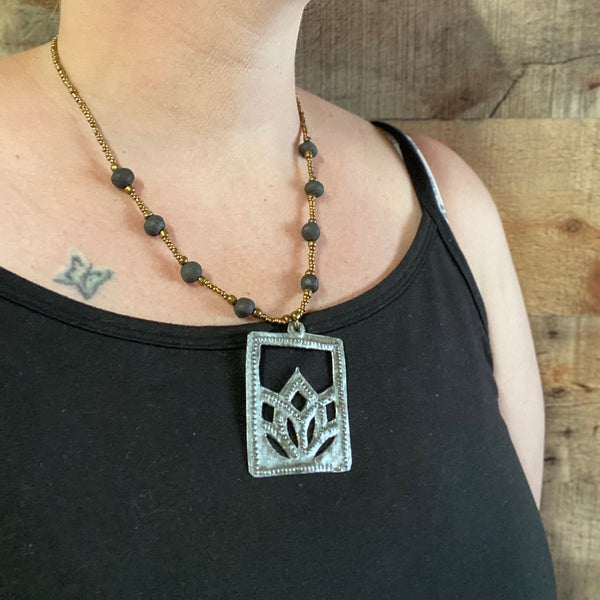 Lotus Medallion Necklace