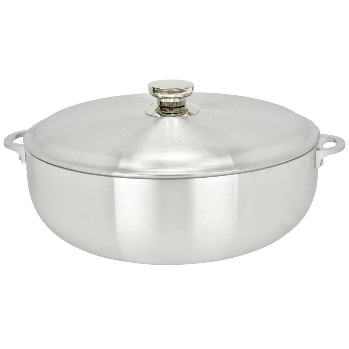 Chef Pro Commercial Grade Aluminum Caldero Stock Pot, Silver, 13.3 Quarts