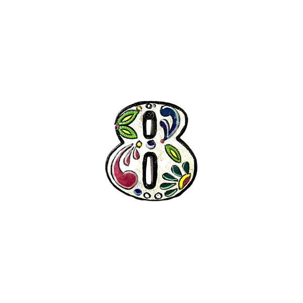 Painted Numbers - White