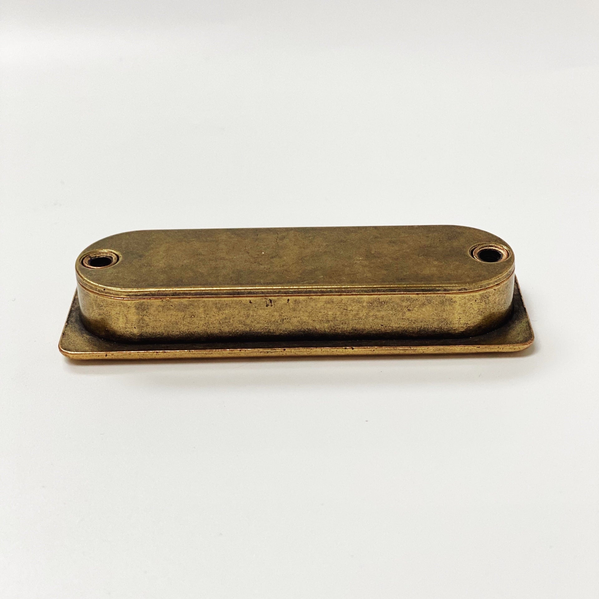 Recessed Antique Brass Closet and Drawer Pulls