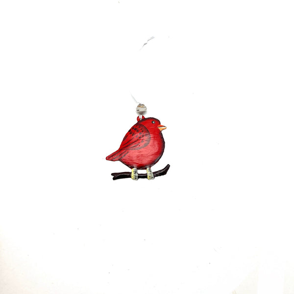 Fat Red Bird Ornament