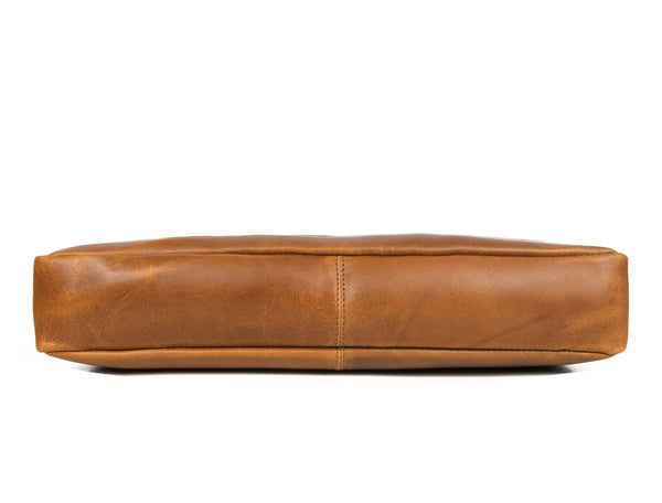 Spruce Leather Messenger Bag - Tawny Brown - Gifts for You 'n Me