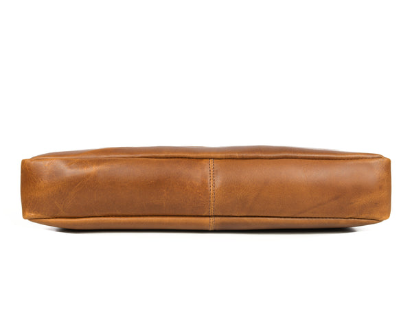 Spruce Leather Messenger Bag - Tawny Brown