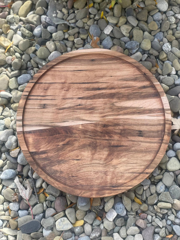 Hardwood Circle Cutting Board with lip - Gifts for You 'n Me