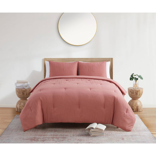 Jade + Oake Ridney Textured Stripe Soft Microfiber Comforter Set