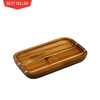 Zavis Green Acacia Wood Serving rectangle Stackable Tray / Dish 8