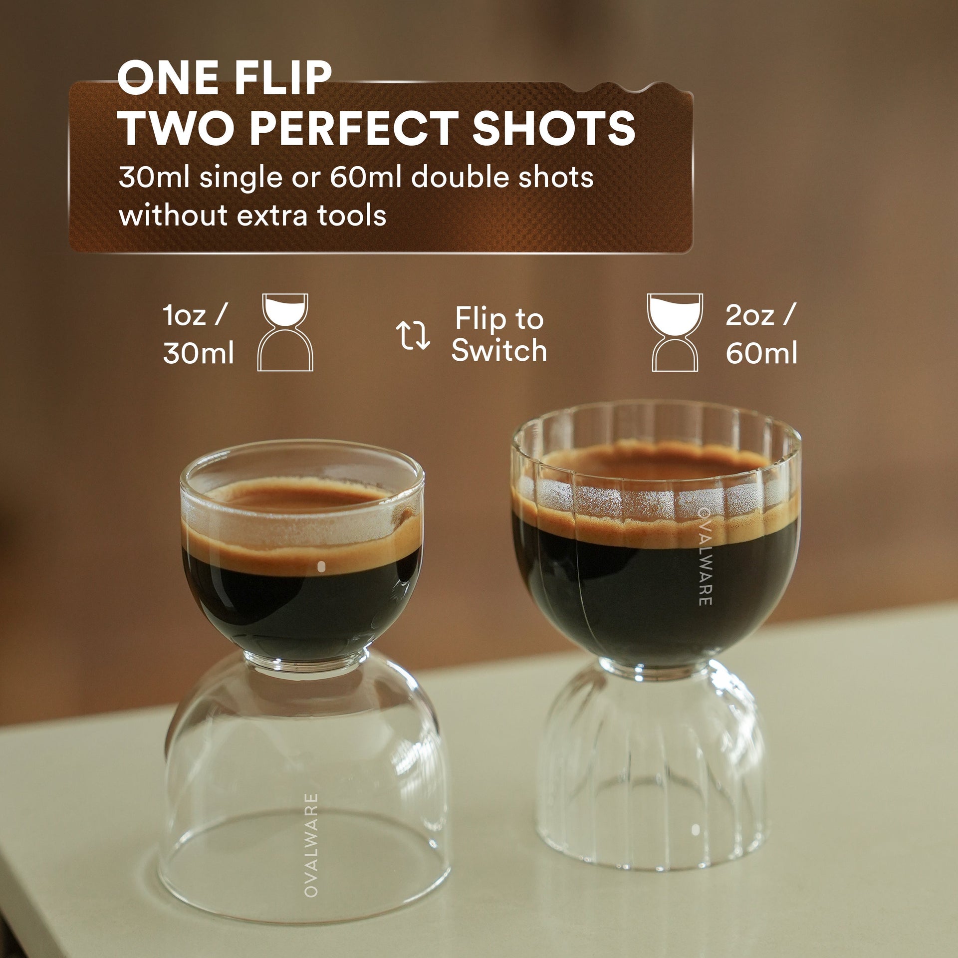 Espresso Shot Glass (Set of 2) Ovalware