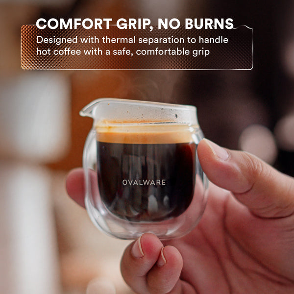 Double Wall Espresso Pouring Glass (Set of 2) Ovalware