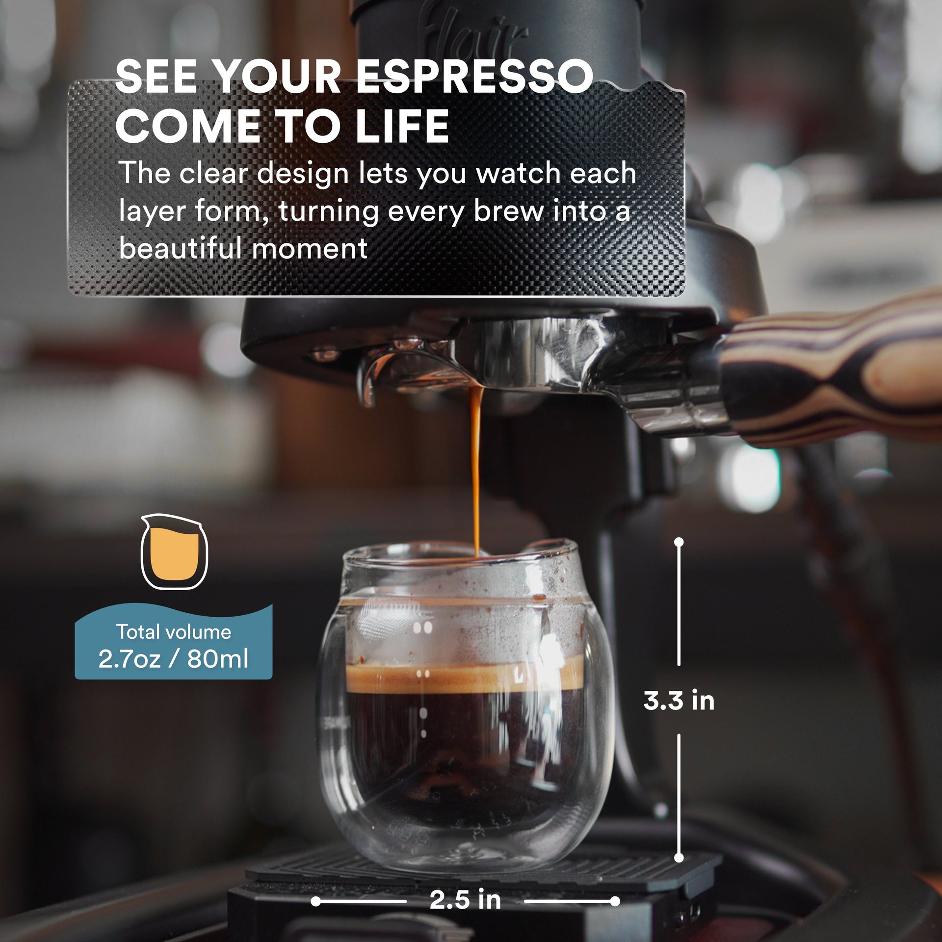 Double Wall Espresso Pouring Glass (Set of 2) Ovalware