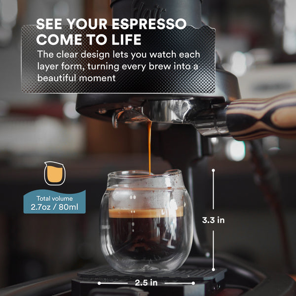 Double Wall Espresso Pouring Glass (Set of 2)