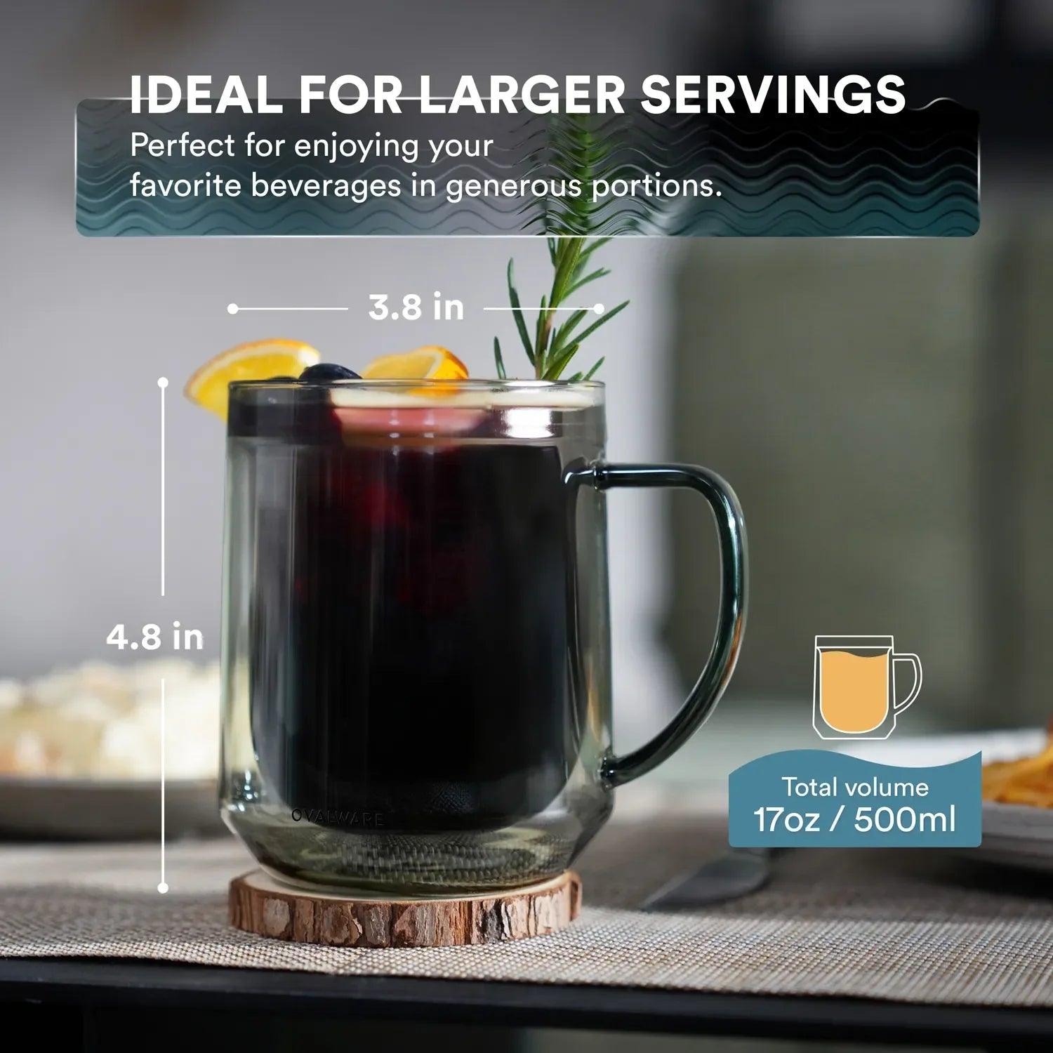 Double Wall Mug - 500ml/17oz (Set of 2)