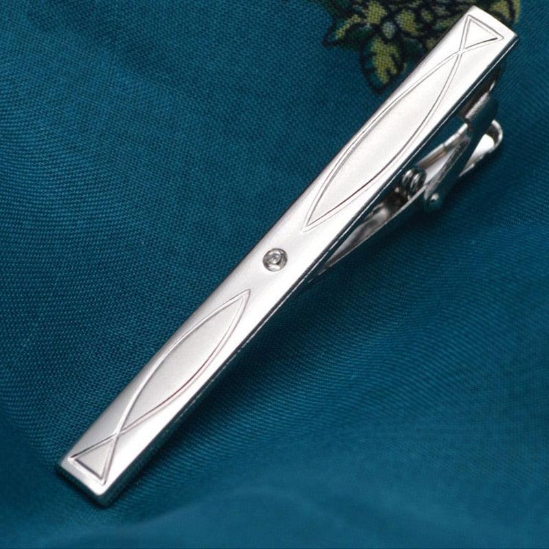 Impeccable Luxury Men's Metal Necktie Bar Formal Dress Shirt Classic Wear Neck Tie Clip With Chain Gold Color Clip Unique Shirt Business Tie Clip Wedding Ceremony Tie Clips Party Fashion Smooth Clasp Pin Father's Day Gifts