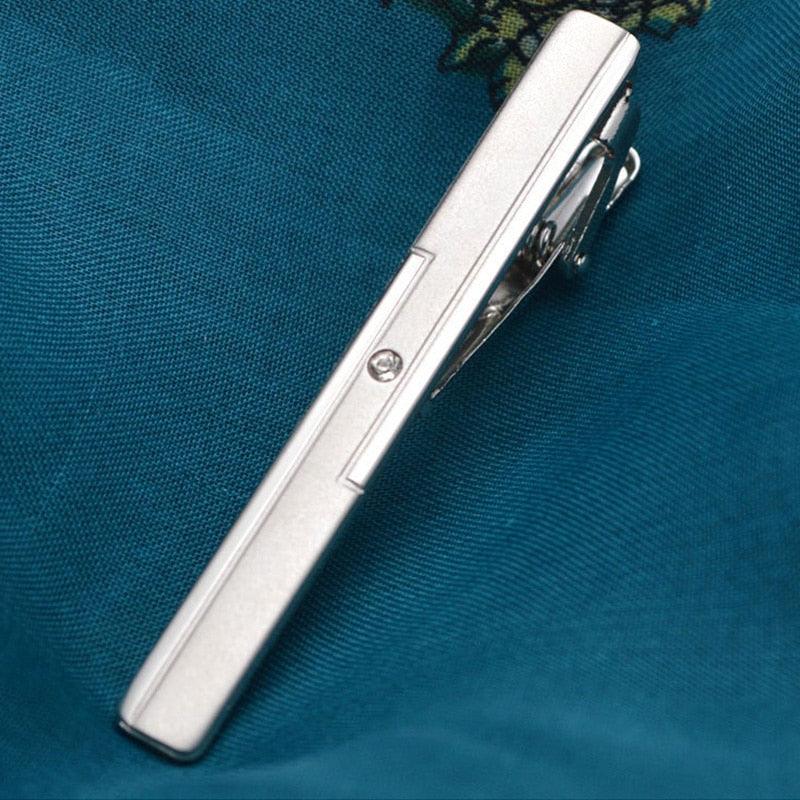 Impeccable Luxury Men's Metal Necktie Bar Formal Dress Shirt Classic Wear Neck Tie Clip With Chain Gold Color Clip Unique Shirt Business Tie Clip Wedding Ceremony Tie Clips Party Fashion Smooth Clasp Pin Father's Day Gifts