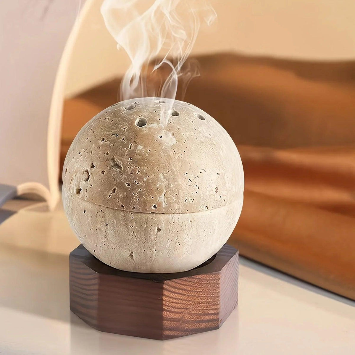 Incense Burner - Handmade Natural Round