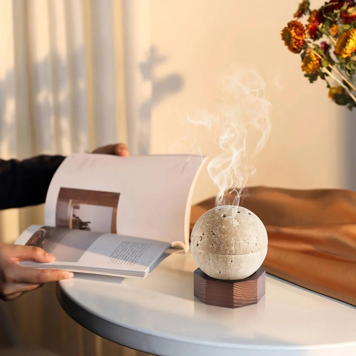 Incense Burner - Handmade Natural Round