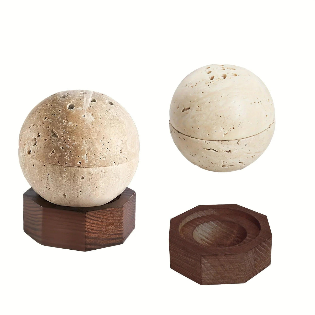Incense Burner - Handmade Natural Round