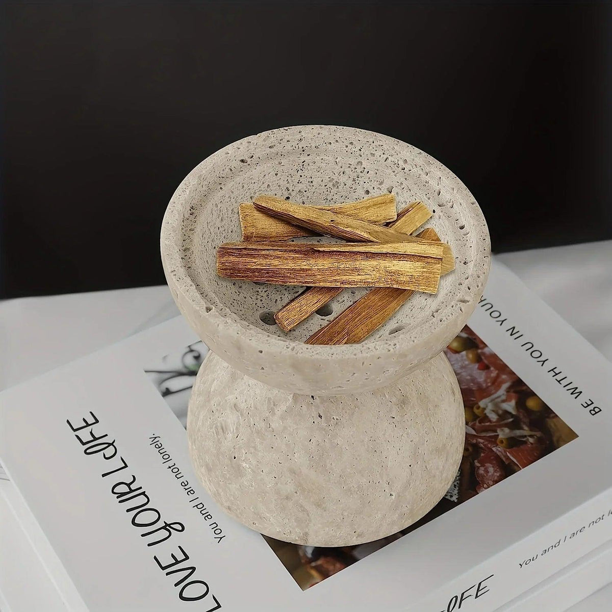 Incense Burner - Handmade Natural Round