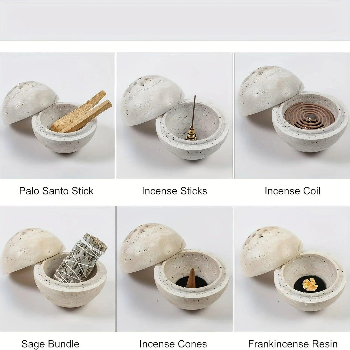 Incense Burner - Handmade Natural Round