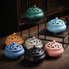 7-Color Retro Ceramic Incense Coil Burner Decoration