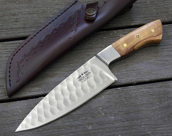 Increda Damascus Chef Knife with Olive Wood Handle - Gifts for You 'n Me