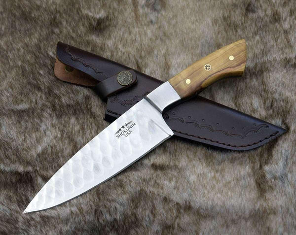 Increda Damascus Chef Knife with Olive Wood Handle - Gifts for You 'n Me