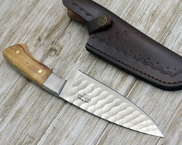Increda Damascus Chef Knife with Olive Wood Handle